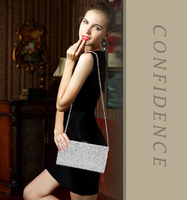 Diamond Sequin Evening Clutch - Flawlessly Exquisite