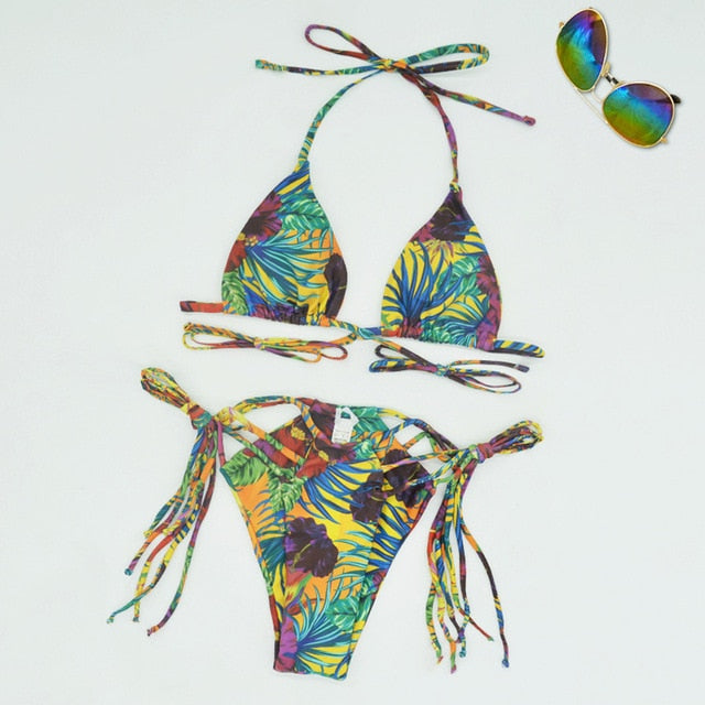 2021 New Print Bikini Bandage Bikini Set - Flawlessly Exquisite