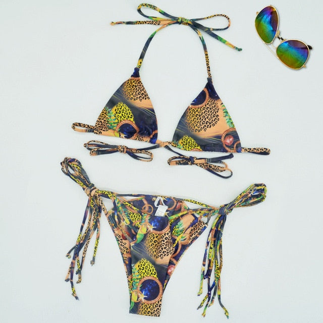 2021 New Print Bikini Bandage Bikini Set - Flawlessly Exquisite