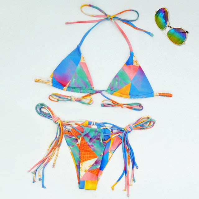 2021 New Print Bikini Bandage Bikini Set - Flawlessly Exquisite