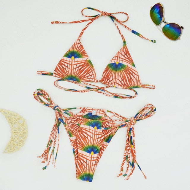 2021 New Print Bikini Bandage Bikini Set - Flawlessly Exquisite