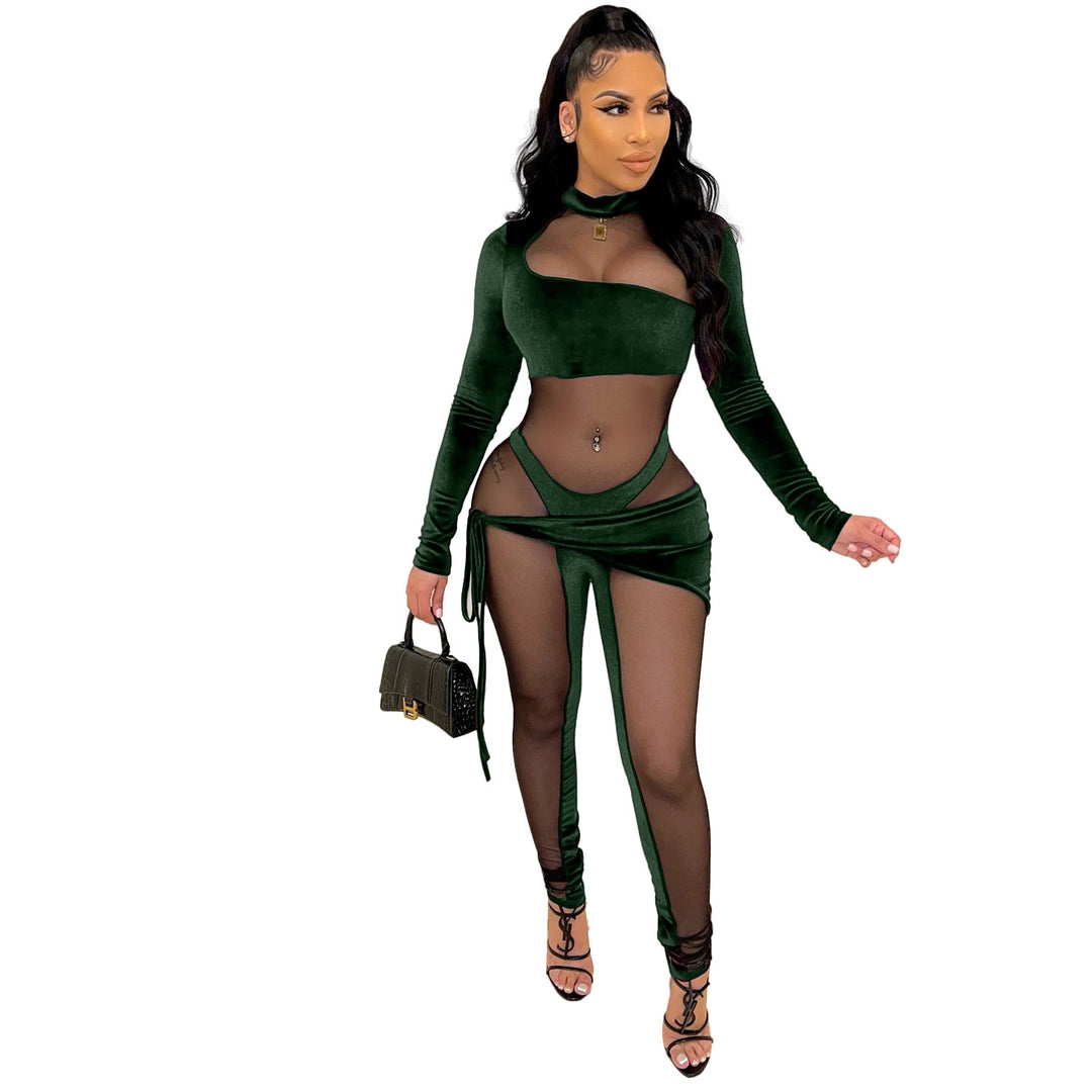 Sheer Mesh Party Night Clubwear Long Romper Women Jumpsuit Overalls - Flawlessly Exquisite